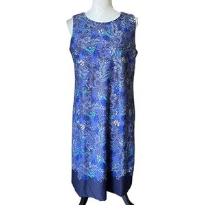 Talbots Floral Sleeveless Shift Dress - Size Petite Medium